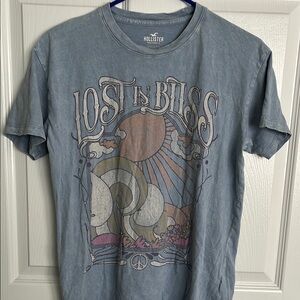 Hollister Blue Graphic Short Sleeve Tee
